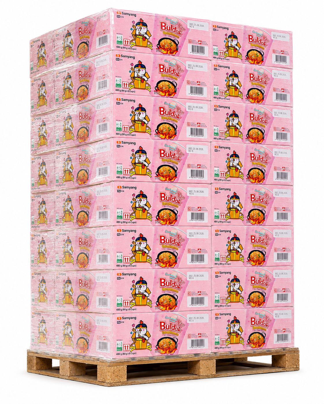 Pallets of Buldak Carbonara